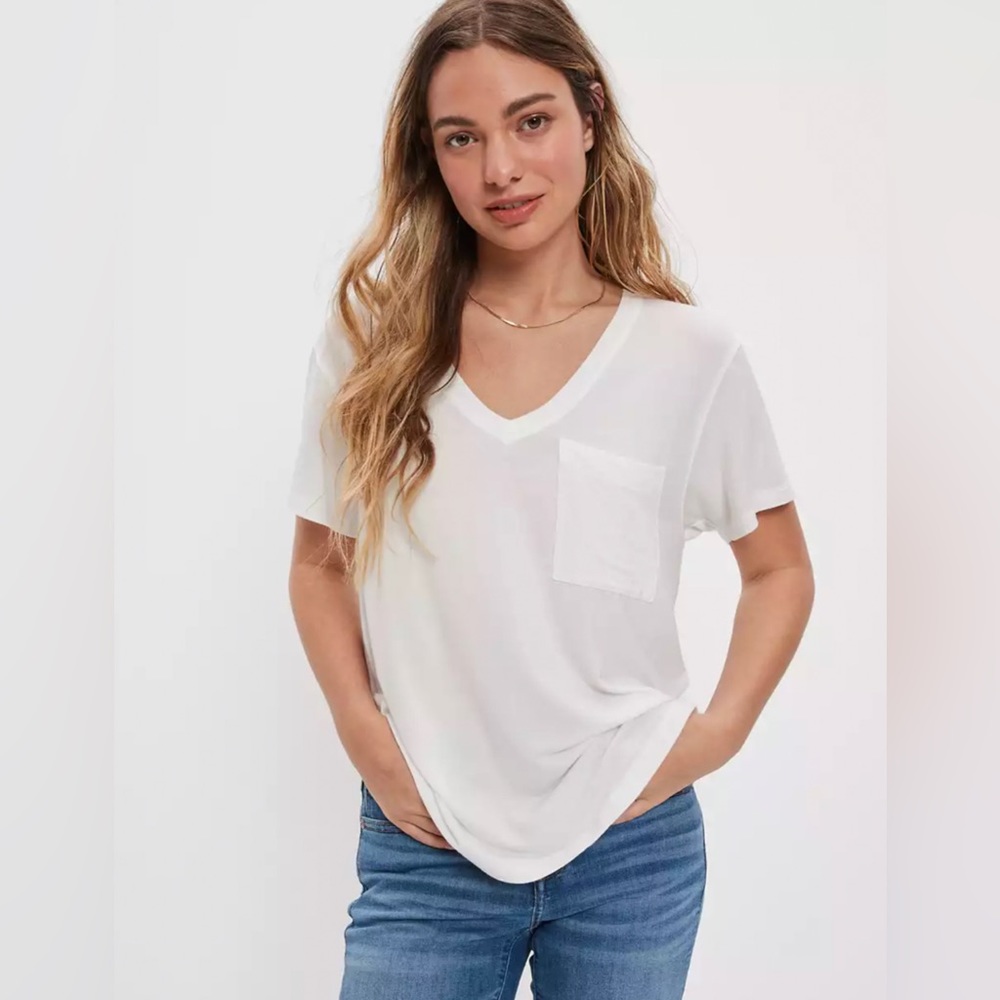 AE Soft & Sexy V-Neck Pocket Tee